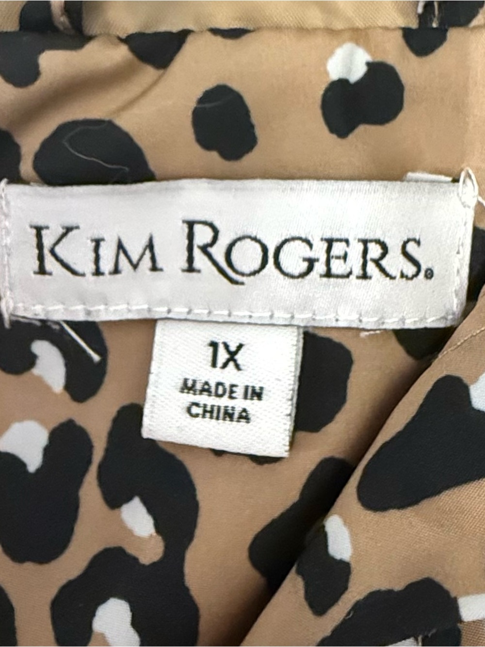 Kim Rogers Leopard Print Hooded Raincoat - Tan & Black - Picture 2 of 2